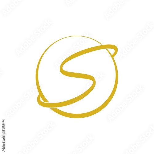 Initial S Logo isolated on white background