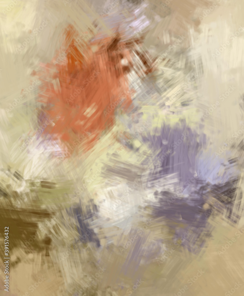 Obraz premium Brushed Painted Abstract Background. Brush stroked painting. Artistic vibrant and colorful wallpaper..