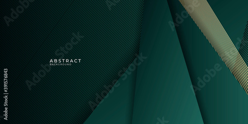 Green gold abstract luxury background. Vector illustration design for presentation, banner, cover, web, flyer, card, poster, wallpaper, texture, slide, magazine