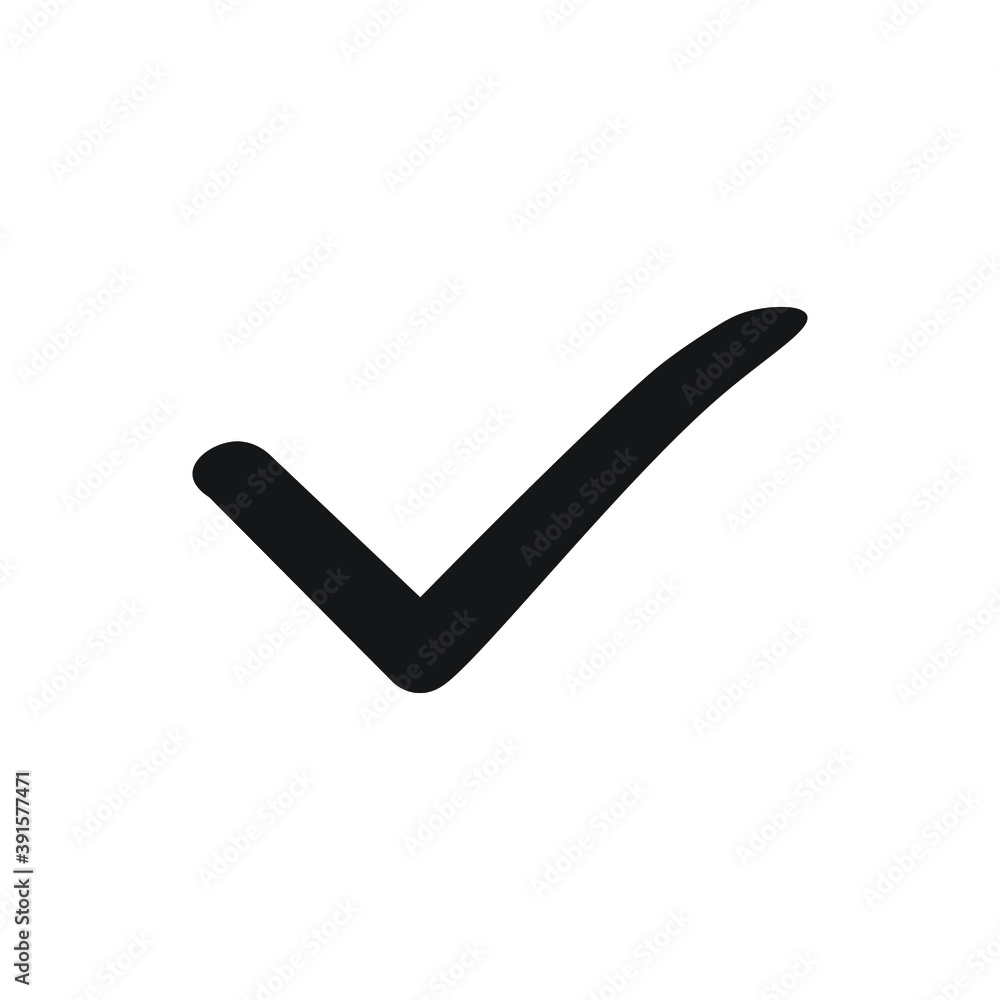 Icon vector graphic of check mark, good for template web Icon vector graphic of check mark, good for template web