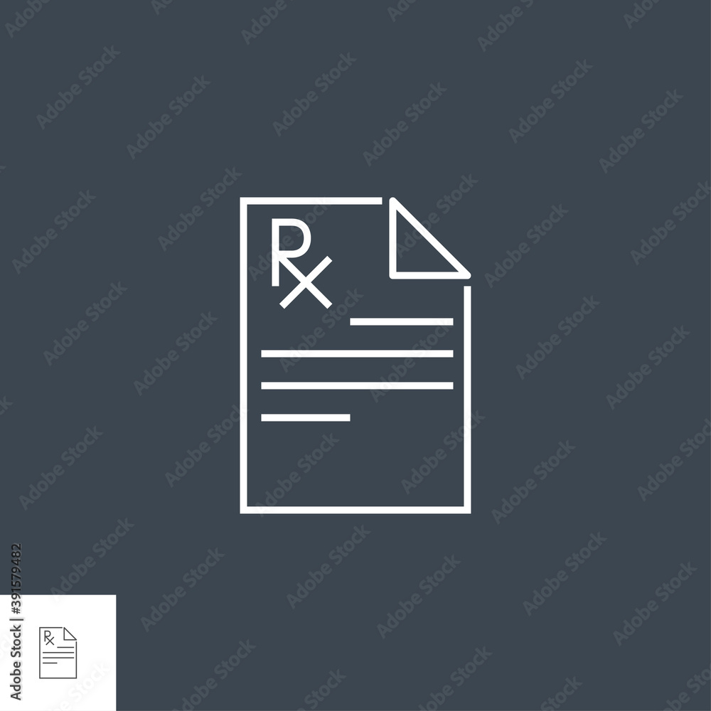 Prescription Related Vector Line Icon. Drugs. Isolated on Black Background. Editable Stroke. Prescription Related Vector Line Icon. Drugs. Isolated on Black Background. Editable Stroke.