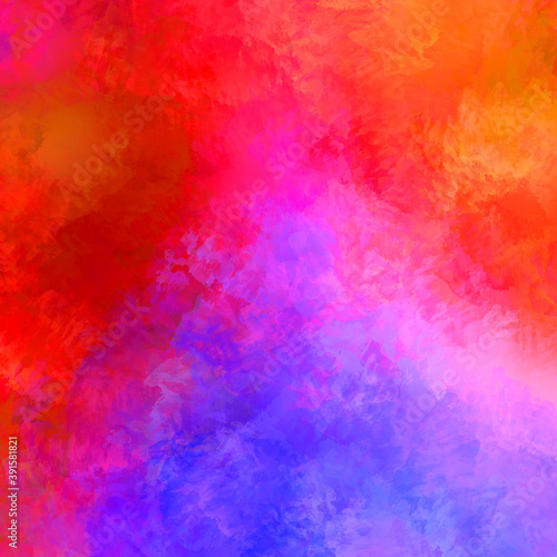 Painted composition with vibrant brush strokes. Textured colorful painting. Paint brushed wallpaper.