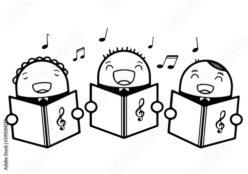 Kid choir for painting