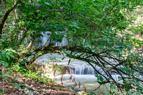 pisciarelle waterfall in the city of terni