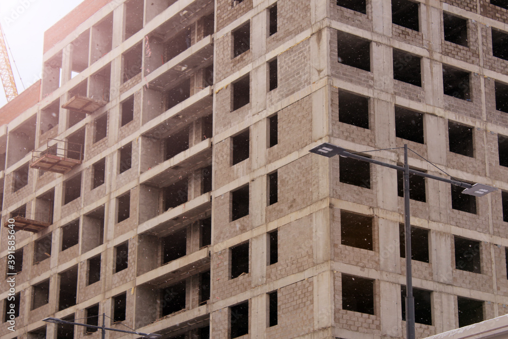 Image of an unfinished high-rise building Image of an unfinished high-rise building