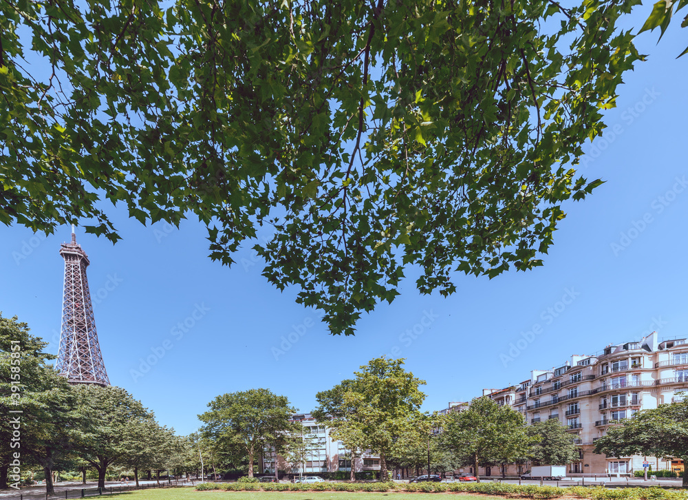 Cityscape of Paris on a sunny summer day Cityscape of Paris on a sunny summer day