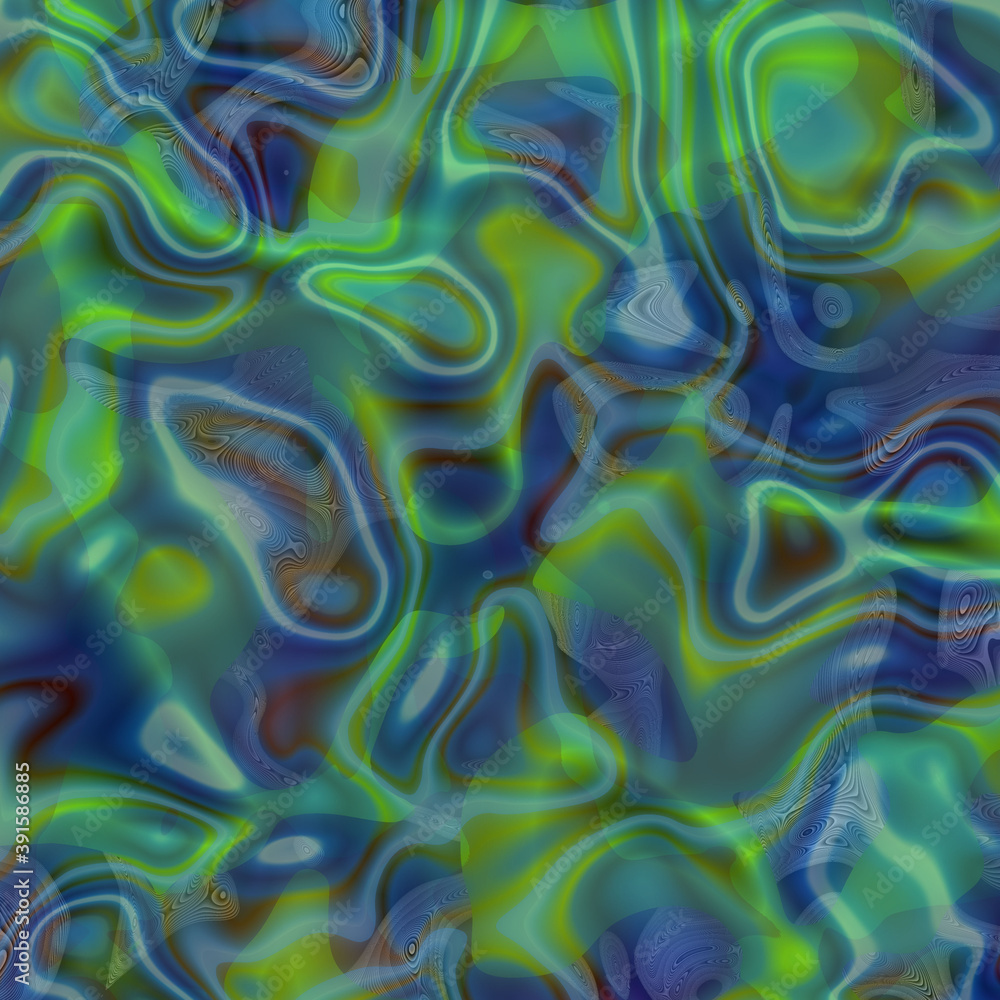 Green blue yellow phosphorescent abstract background with bubbles Green blue yellow phosphorescent abstract background with bubbles