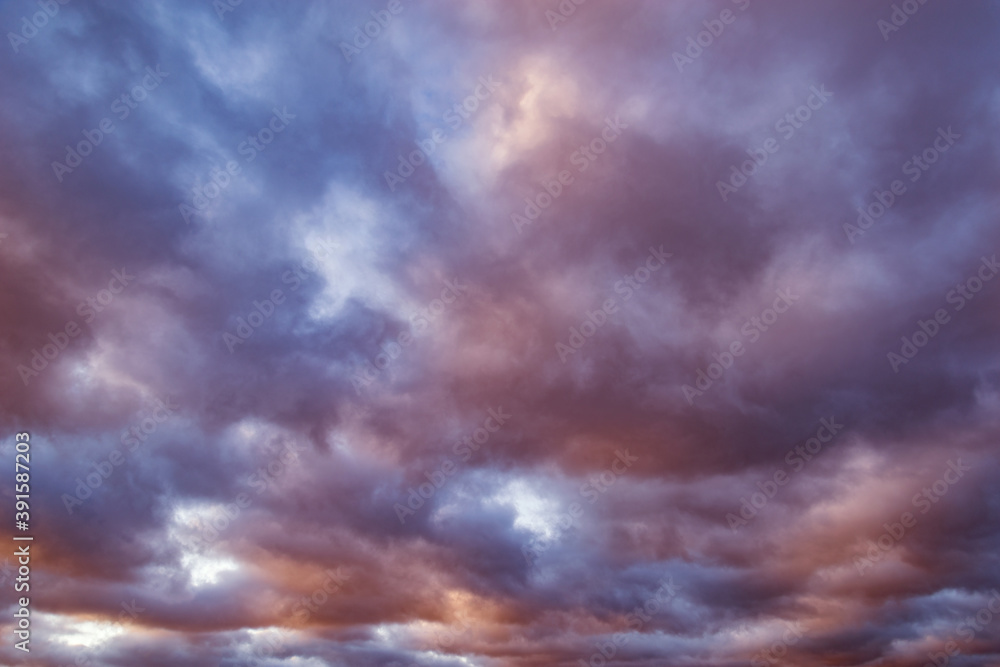 Cloudy skies after rain at sunset time. Cloudy skies after rain at sunset time.