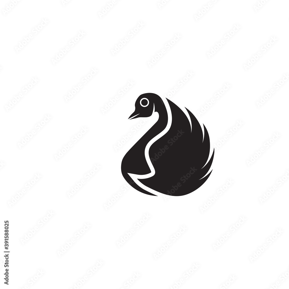 goose icon. flat illustration isolated sign symbol goose icon. flat illustration isolated sign symbol