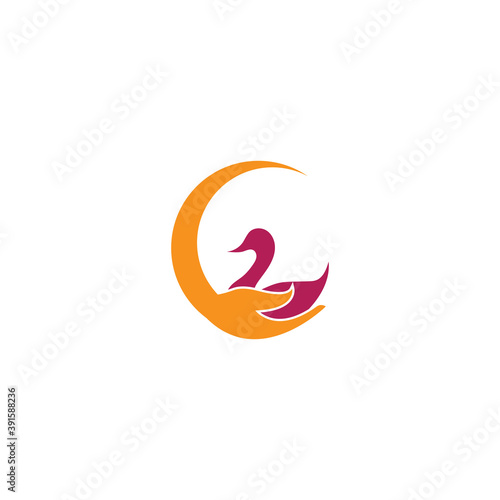 goose icon. flat illustration isolated sign symbol