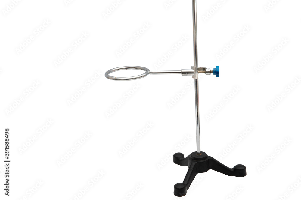 Tripod, Laboratory Metal Burette Stand. Setup of titration acidbase