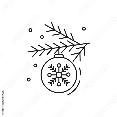 Сhristmas toy icon on white background.