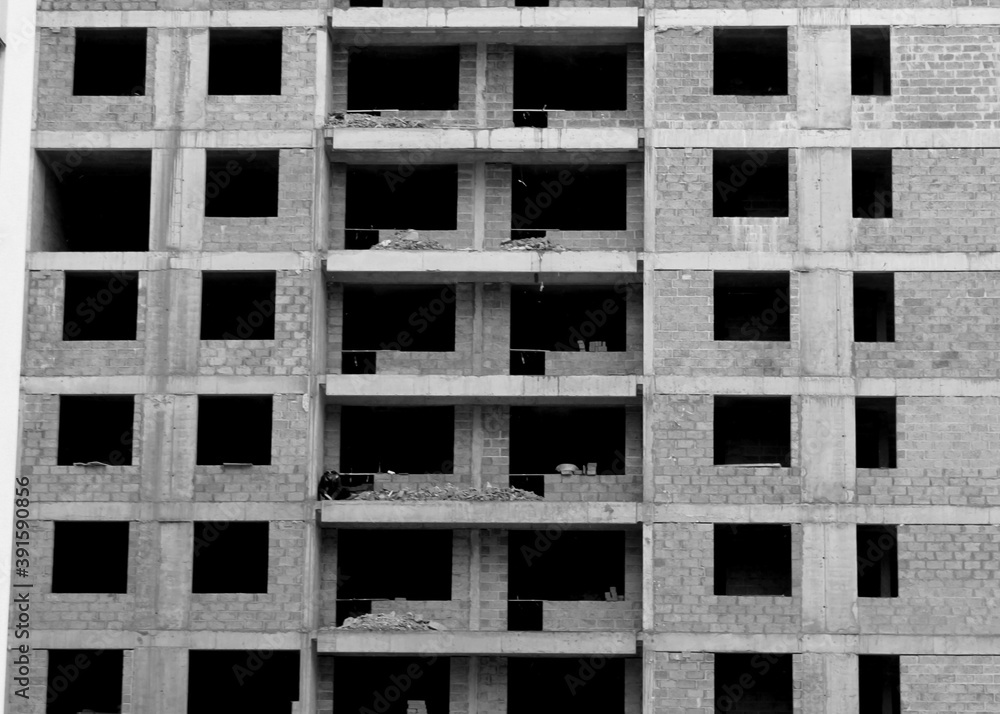Image of an unfinished high-rise building Image of an unfinished high-rise building