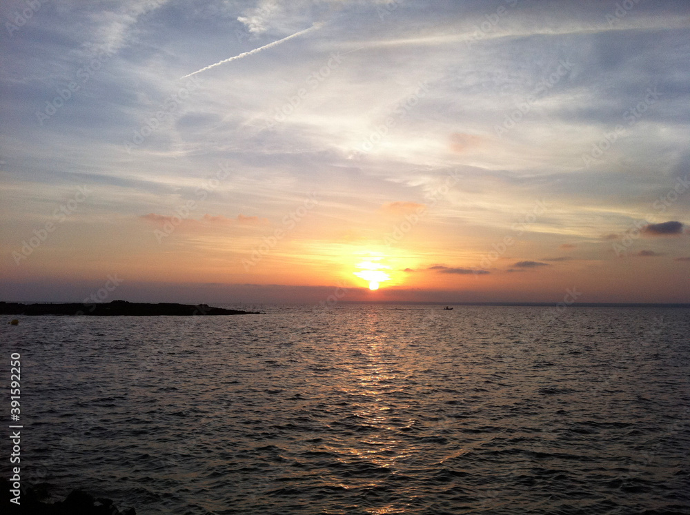 sunset over the sea sunset over the sea