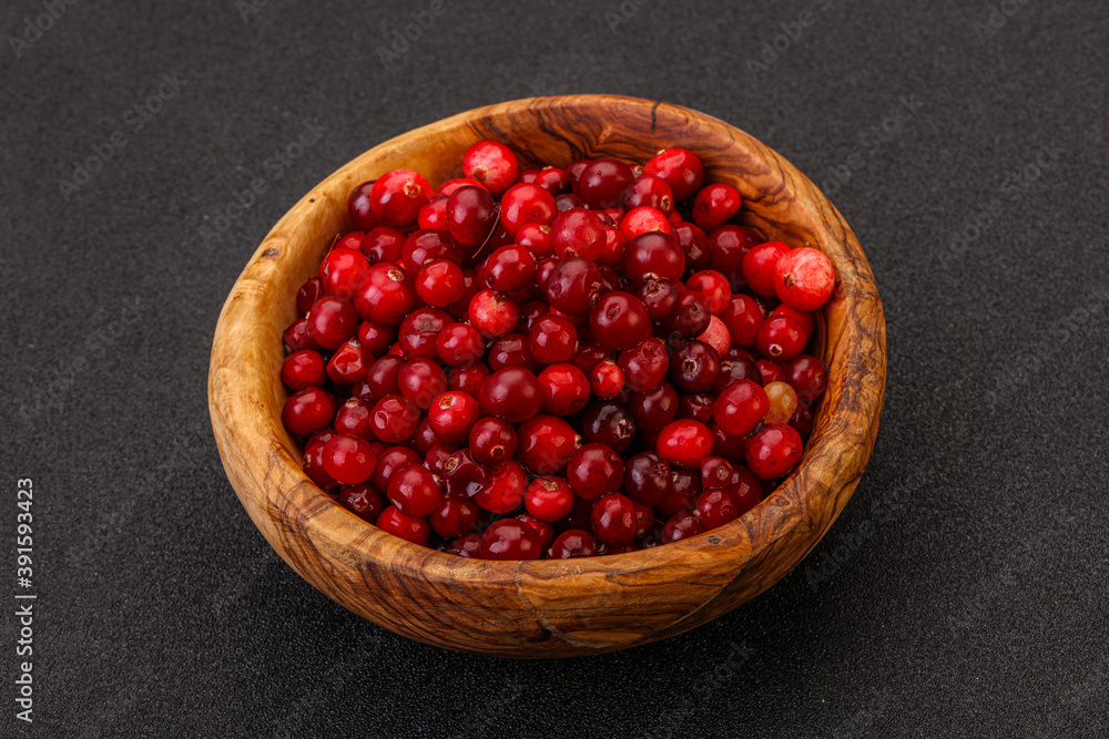 Sweet and tasty cranberry in the bowl Sweet and tasty cranberry in the bowl