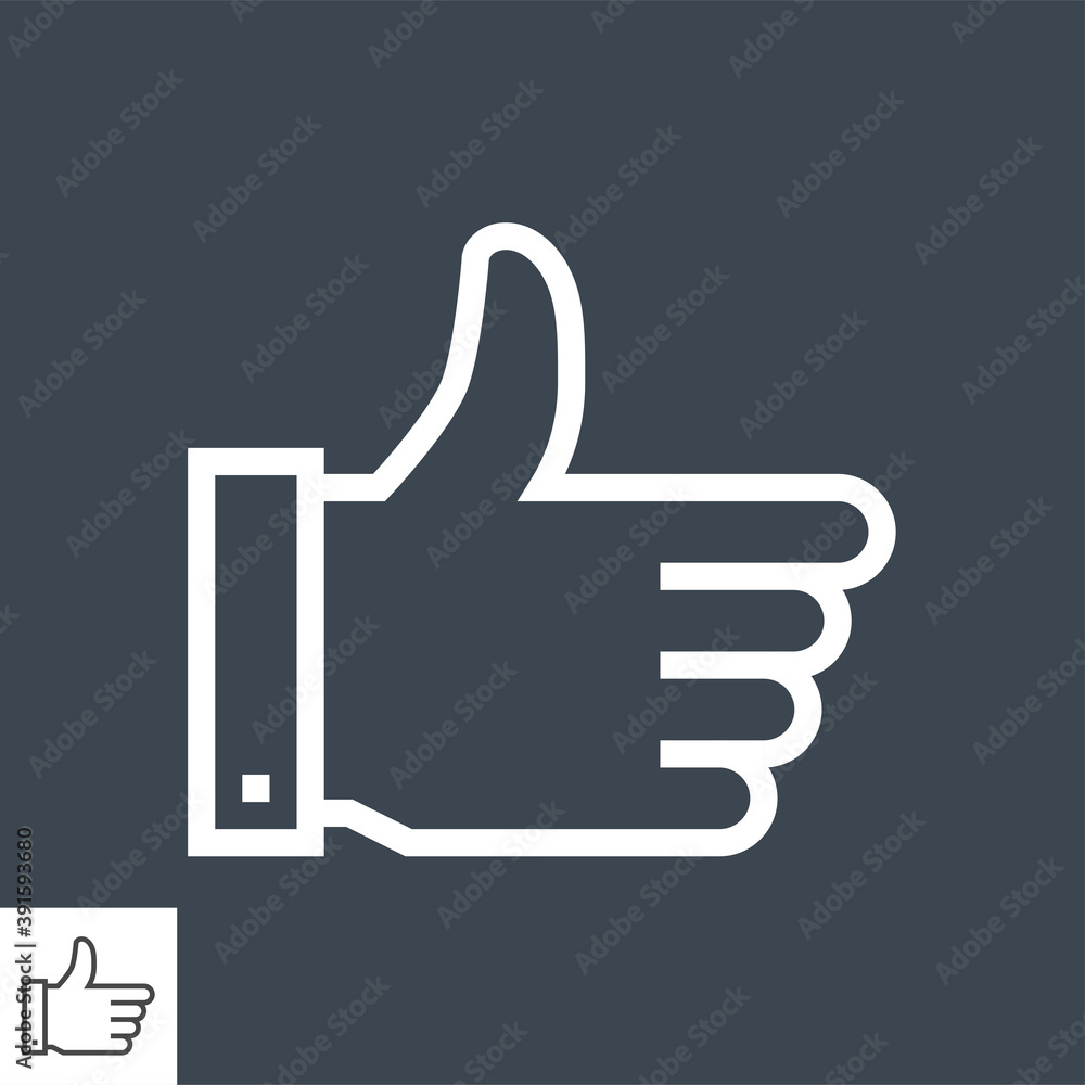 Like Thin Line Vector Icon. Flat icon isolated on the black background. Editable EPS file. Vector illustration. Like Thin Line Vector Icon. Flat icon isolated on the black background. Editable EPS file. Vector illustration.