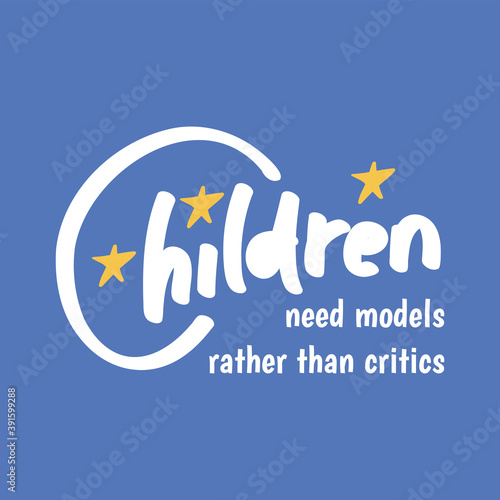 Motivational quote poster about children for celebrating world children day