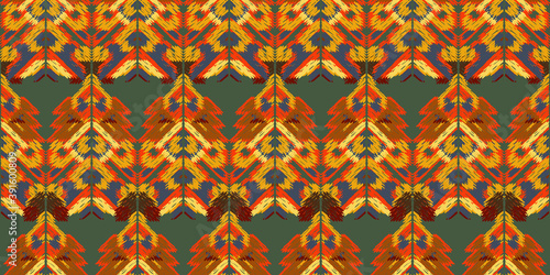 Drapery curves pagan tripe seamless pattern. Indian old surface background. Vector ornament.