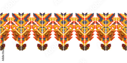 Drapery curves pagan tripe seamless pattern. Indian old surface background. Vector ornament.