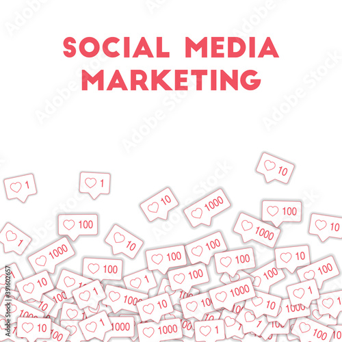 Social media icons. Social media marketing concept
