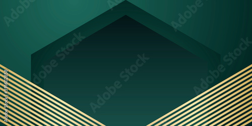 Green gold abstract background. Vector illustration design for presentation, banner, cover, web, flyer, card, poster, wallpaper, texture, slide, magazine