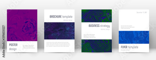 Abstract cover. Fine design template. Suminagashi 