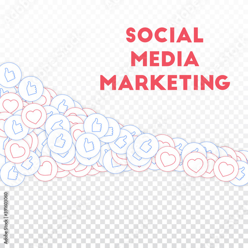 Social media icons. Social media marketing concept