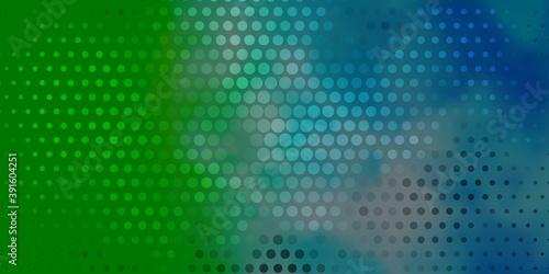 Dark Blue, Green vector backdrop with circles.