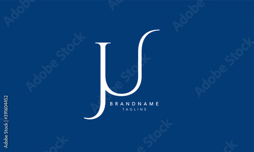 Alphabet letters Initials Monogram logo JU, UJ, J and U photo