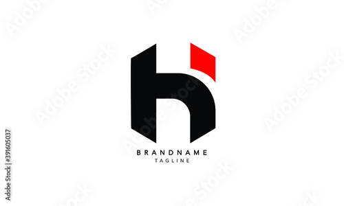 Alphabet letters Initials Monogram logo HI, IH, H and I