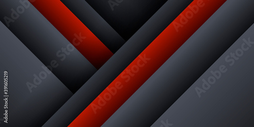 Black red grey abstract presentation background with 3d overlap layers