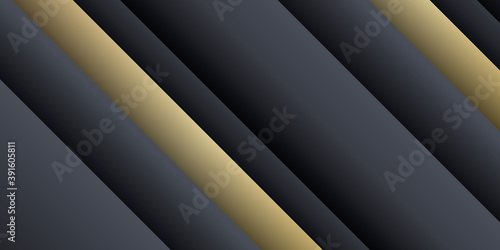 Gold black grey abstract presentation background. Vector illustration