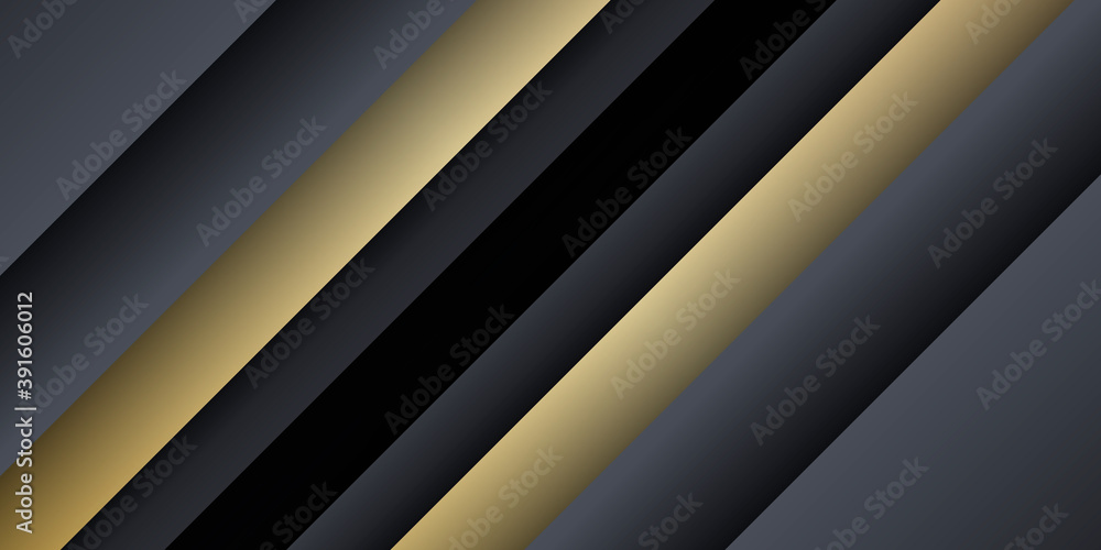Gold black grey abstract presentation background