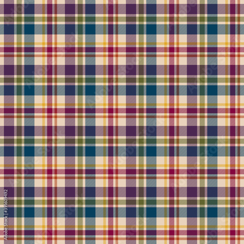 Plaid Seamless Pattern - Colorful plaid repeating pattern design