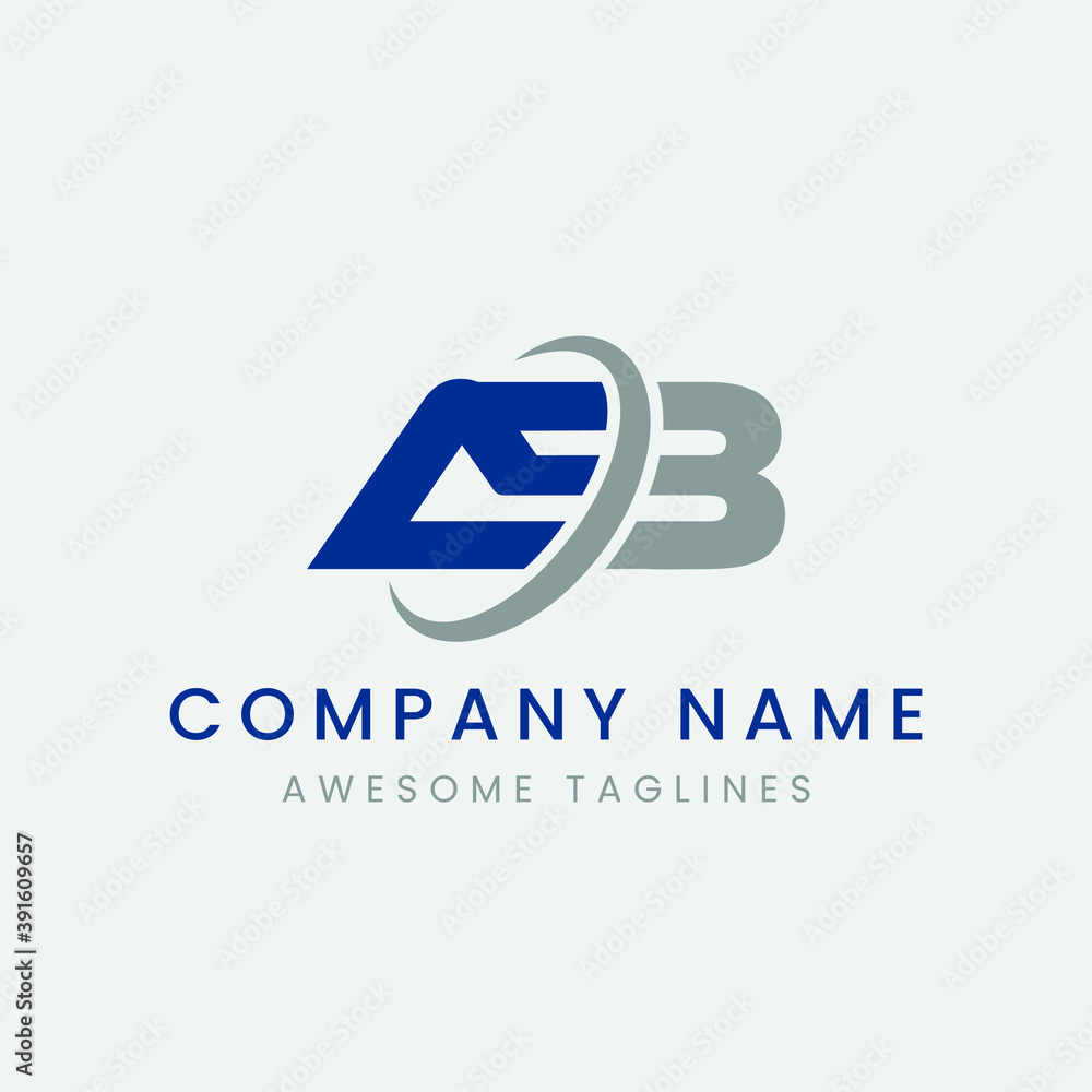 AB letter logo. A, B, BA vector logo template design AB letter logo. A, B, BA vector logo template design