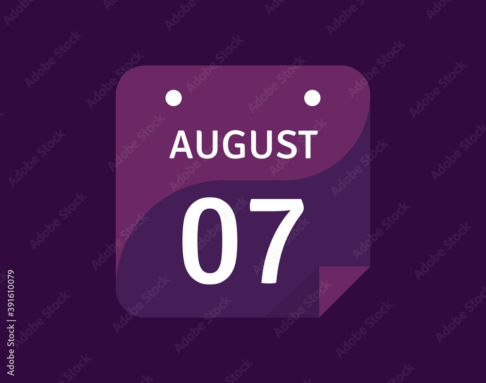 7 April, April 7 icon Single Day Calendar Vector illustration 7 April, April 7 icon Single Day Calendar Vector illustration