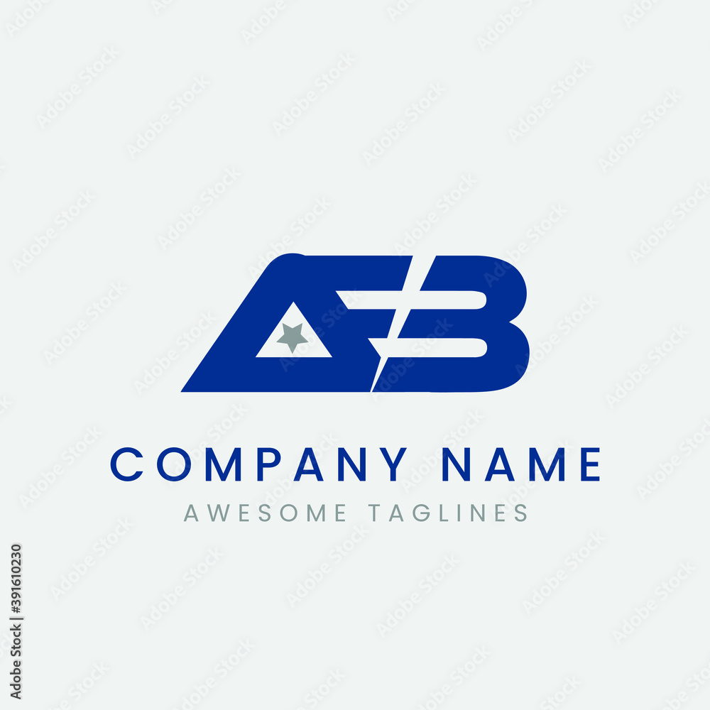 Obraz premium AB letter logo. A, B, BA vector logo template design