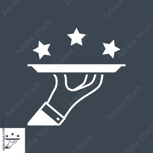 Premium Services Related Vector Glyph Icon. Isolated on Black Background. Vector Illustration.