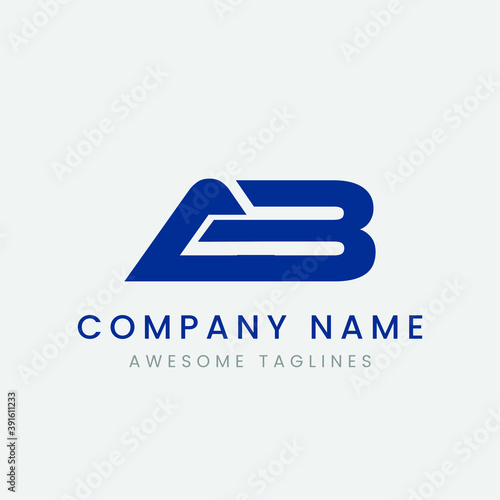 AB letter logo. A, B, BA vector logo template design
