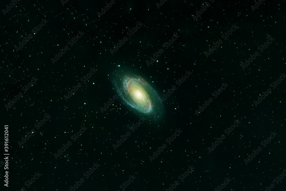 Spiral of the green galaxy. Elements of this image furnished by NASA