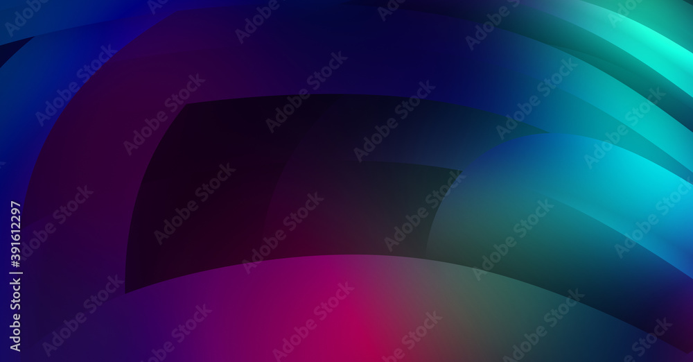 Fototapeta premium Abstract background with colorful gradient. Vibrant graphic wallpaper with stripes design. Fluid 2D illustration of modern movement.