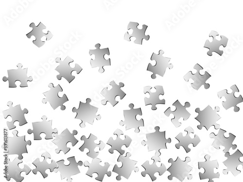 Business tickler jigsaw puzzle metallic silver 