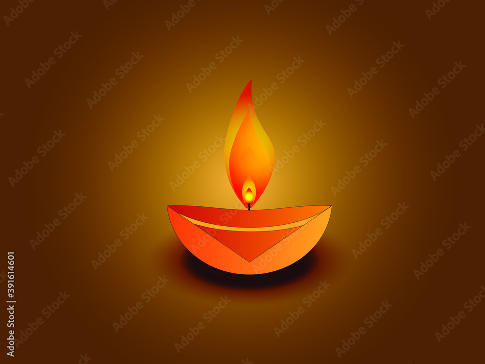 isolated Diya burning with bright glowing flame and illuminates rays of light in a traditional vintage background . happy Deepawali illustration for greeting card , banner, insurance. festive mood isolated Diya burning with bright glowing flame and illuminates rays of light in a traditional vintage background . happy Deepawali illustration for greeting card , banner, insurance. festive mood