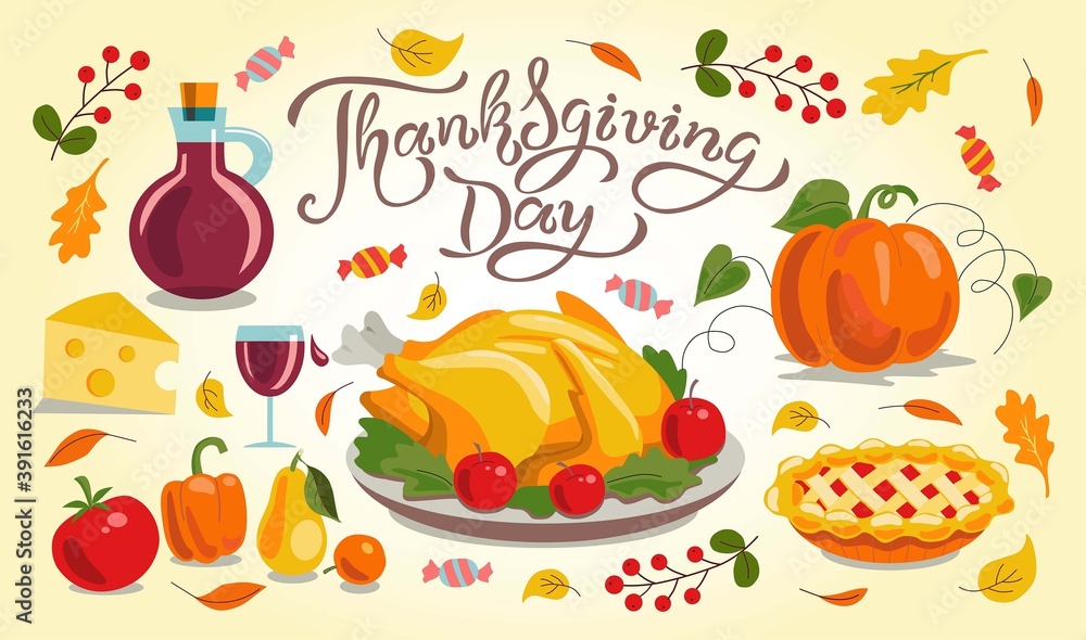 Thanksgiving Day Set, for Foods and Drinks Thanksgiving Day Set, for Foods and Drinks