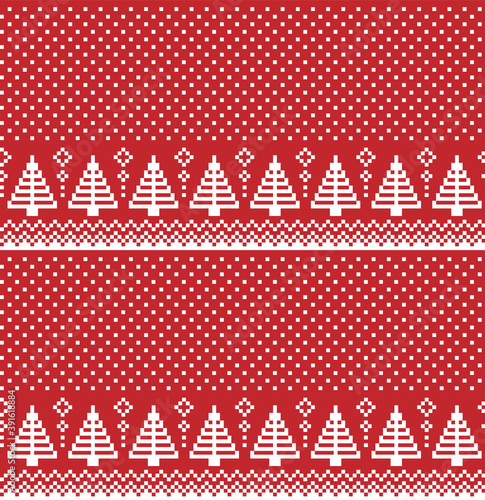 New Year s Christmas pattern pixel vector illustration eps