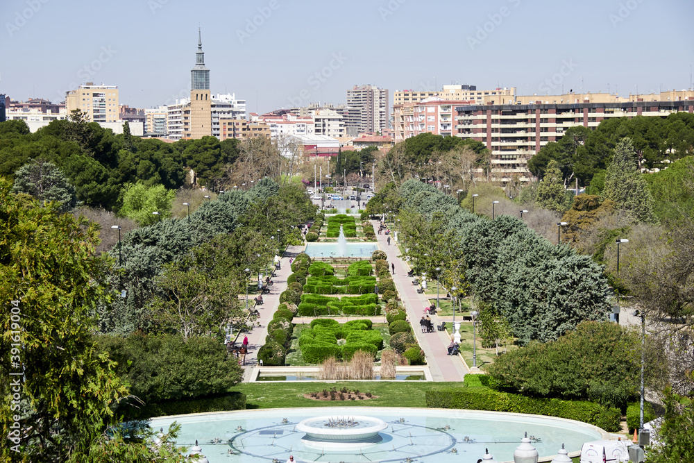 Obraz premium Views of the Jose Antonio Labordeta park in Zaragoza Spain