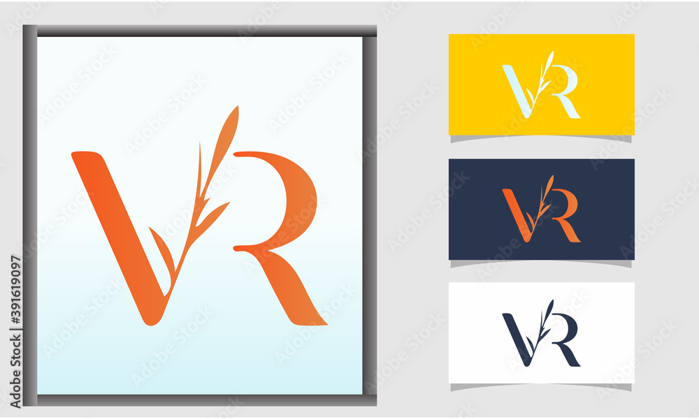 Initial Letter VR for art and design template, logo template vector icon illustration design Initial Letter VR for art and design template, logo template vector icon illustration design