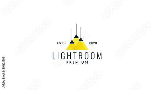 interior furniture light room minimalist logo vector icon illustration design