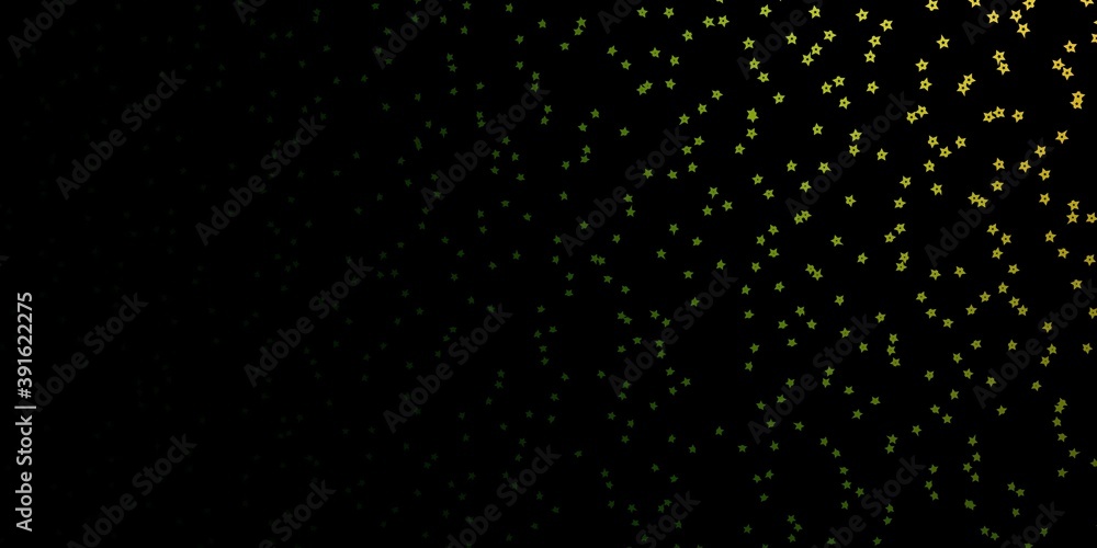 Obraz premium Dark Green, Red vector template with neon stars.