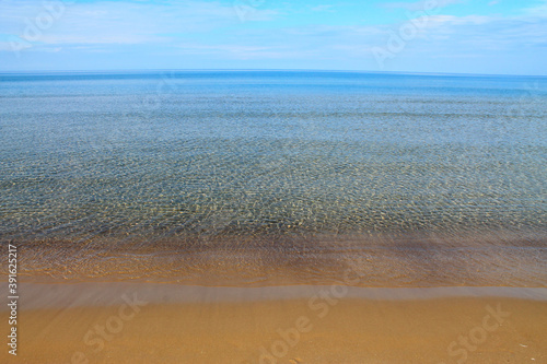 Waves rolling in on the beach at Sauble Beach